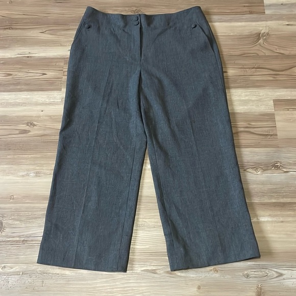 Ann Taylor Margo cropped trousers Gray Womens 2 Neutral Business casual Career - Picture 4 of 14
